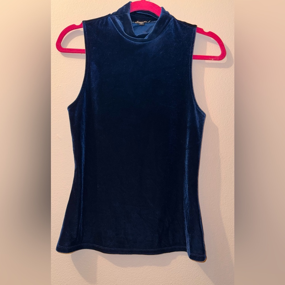 Express Navy Velvet Tank Top